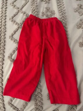 Kids Corduroy Casual Bottoms in Bright Red